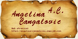 Angelina Čangalović vizit kartica